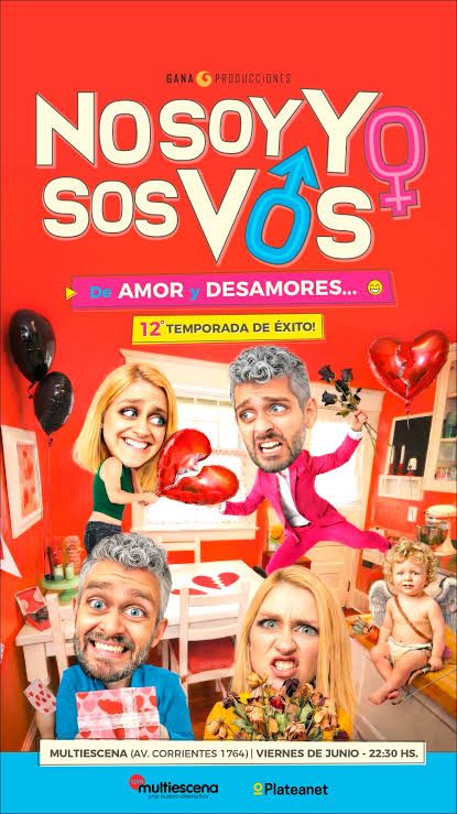 Afiche de NO SOY YO SOS VOS